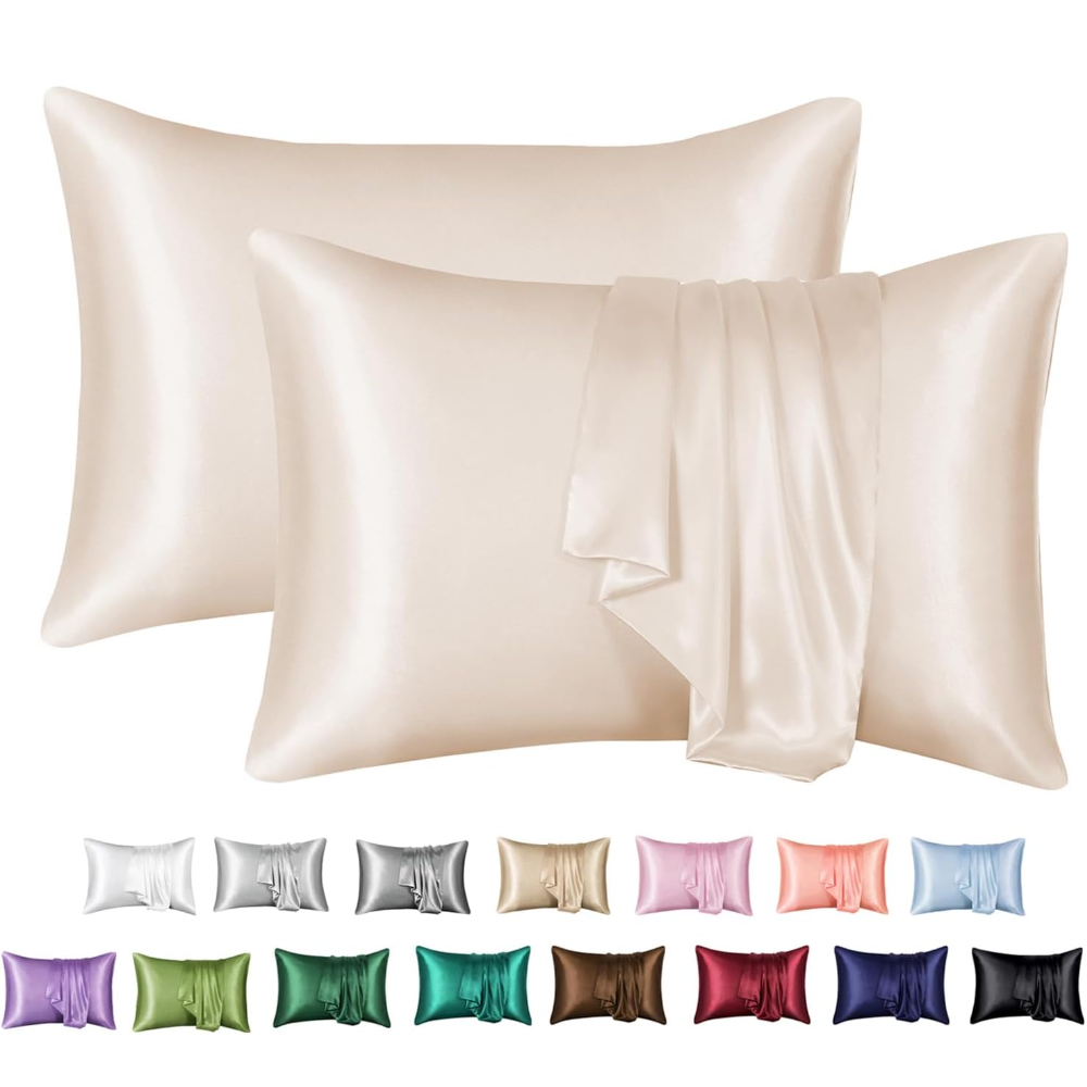 Home Textiles Super Soft - 2er-Pack Satin-Kissenbezüge für Haare und Haut,