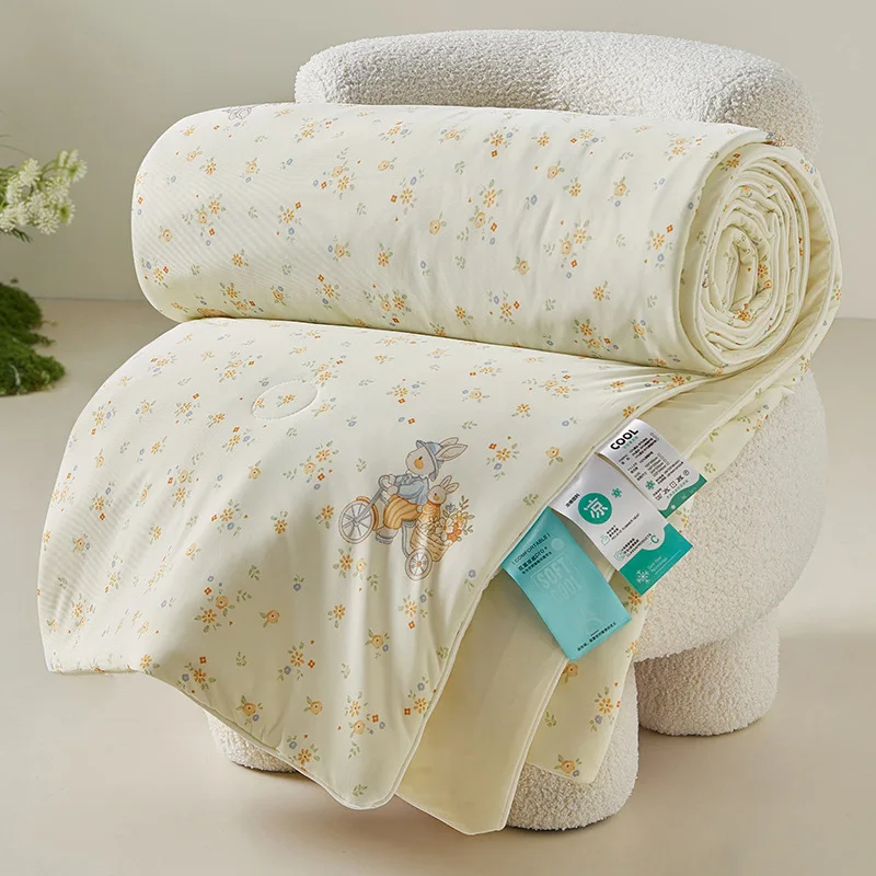 Home Textiles Super Soft - Superweiche Sommer-Kühldecke mit Cartoon-Druck, Atmungsaktive Glatte