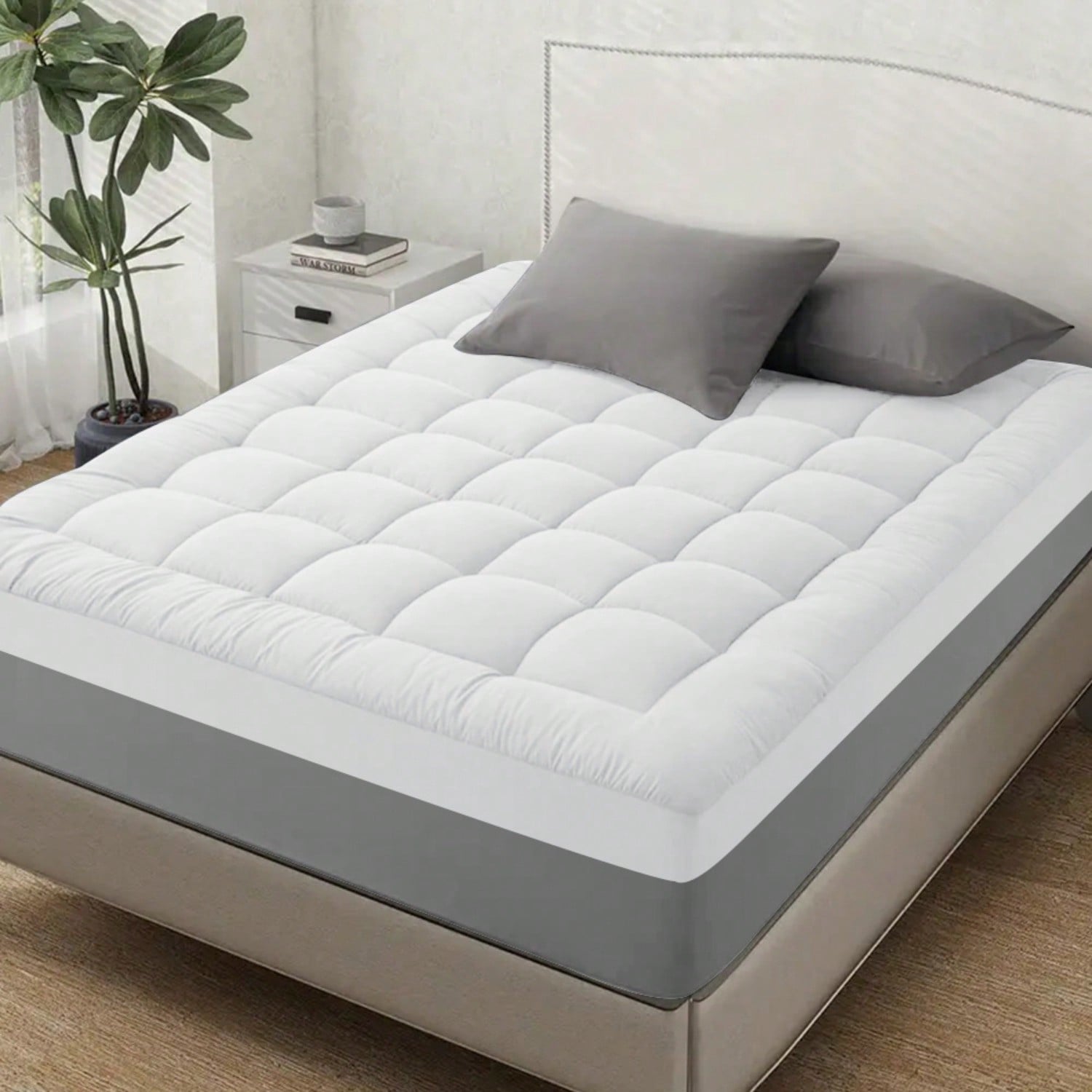 Mattress Pad Topper - Dicke gesteppte Matratzenauflage - Ultra-flauschiger, weicher